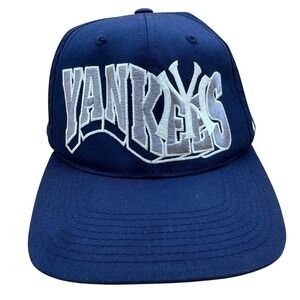 Rare Vintage 90s‎ New York Yankees SnapBack Blue Cap, Streetwear Classic, VGUC